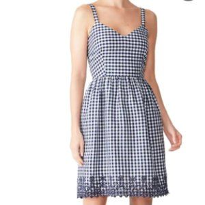 NWT Draper James Gingham Dress - Navy Size 6